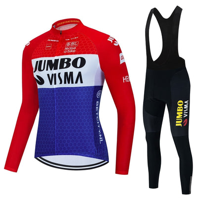 Jumbo Visma - Pitkähihaiset ammattilaispyöräilyasusteet